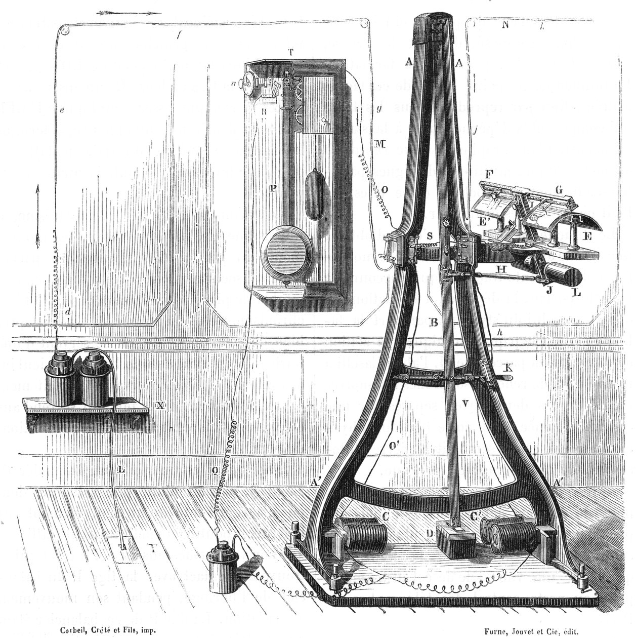 Pantelegrafo de Caselli de 1865, c1870 de Unbekannt