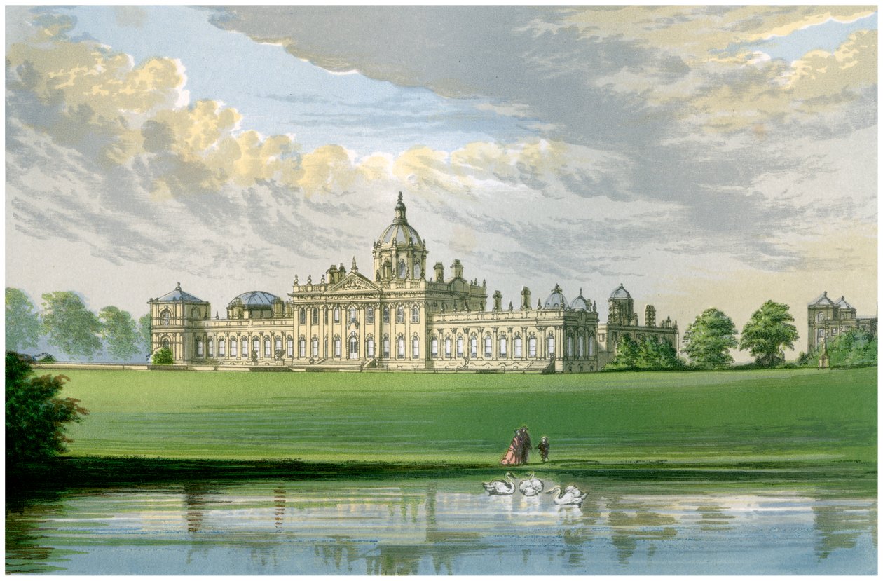 Castillo Howard, Yorkshire, hogar del Conde de Carlisle, c1880 de Unbekannt