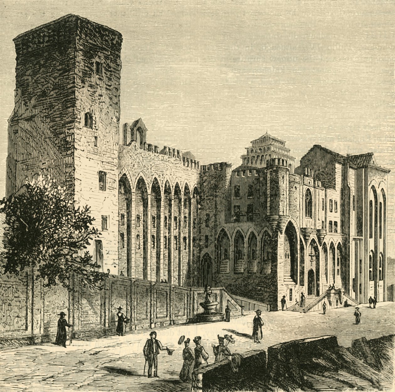 Castillo de los Papas, Aviñón, 1890 de Unbekannt
