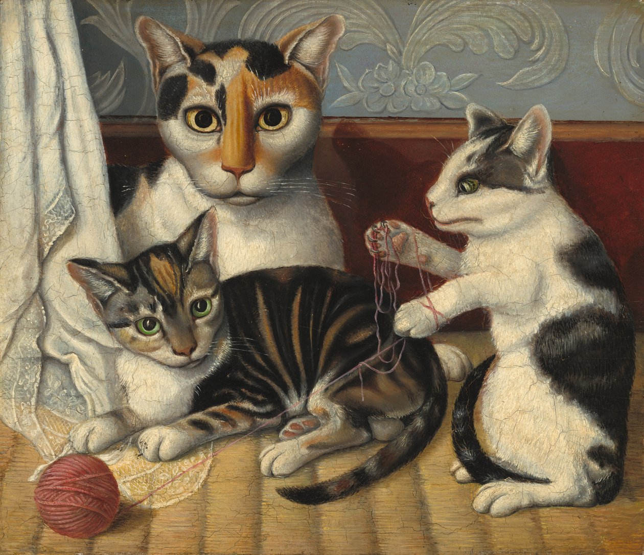 Gato y gatitos, c. 1872-1883 de Unbekannt