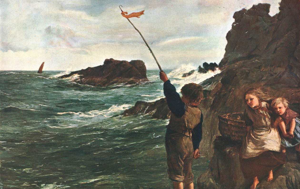 Atrapado por la Marea, c. 1869, c. 1902 de Unbekannt