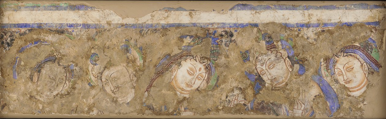 Figuras celestiales, de la cueva 224, siglos IV-VI de Unbekannt