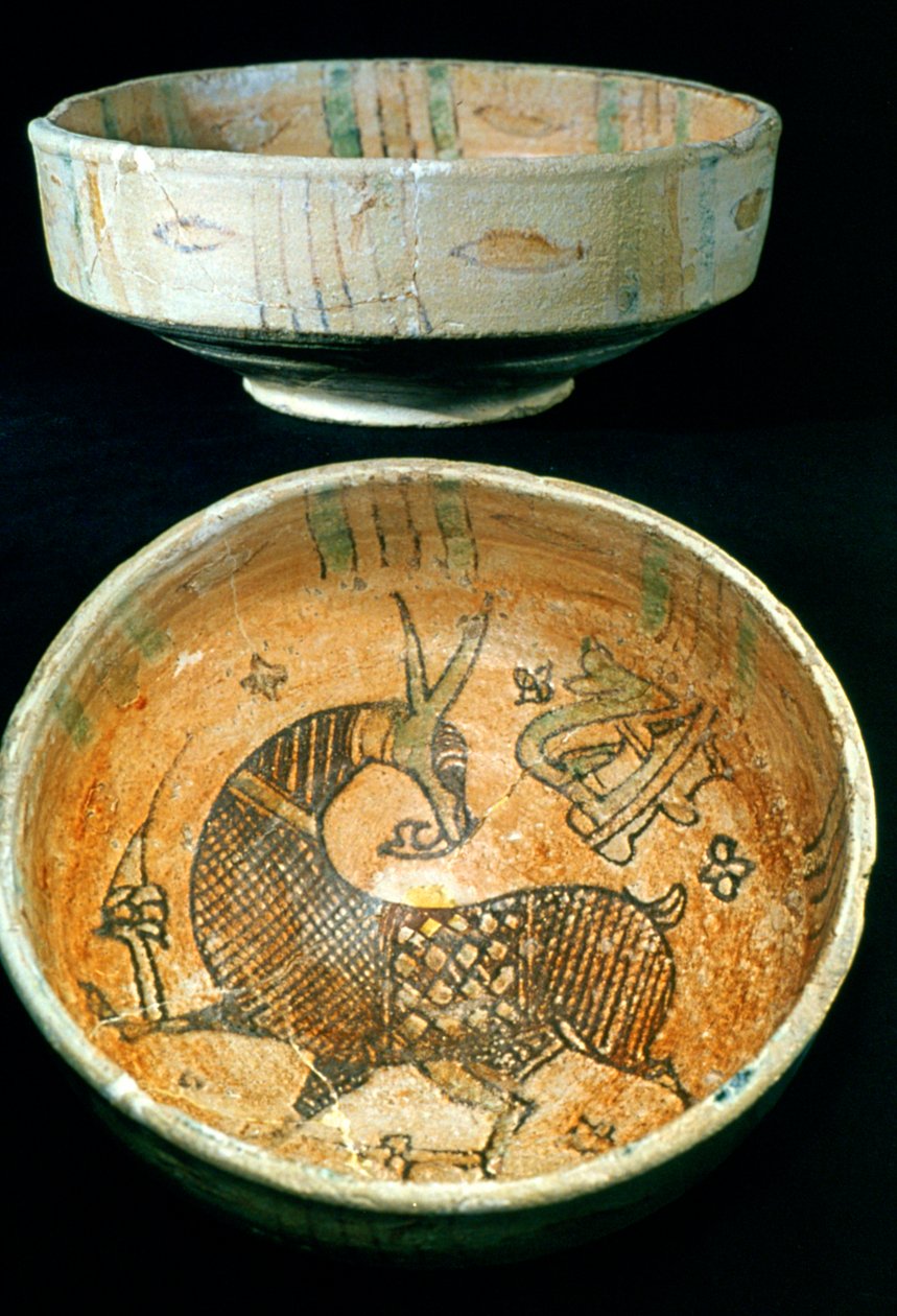 Cuencos de cerámica, Kairouan, Túnez, siglo X de Unbekannt