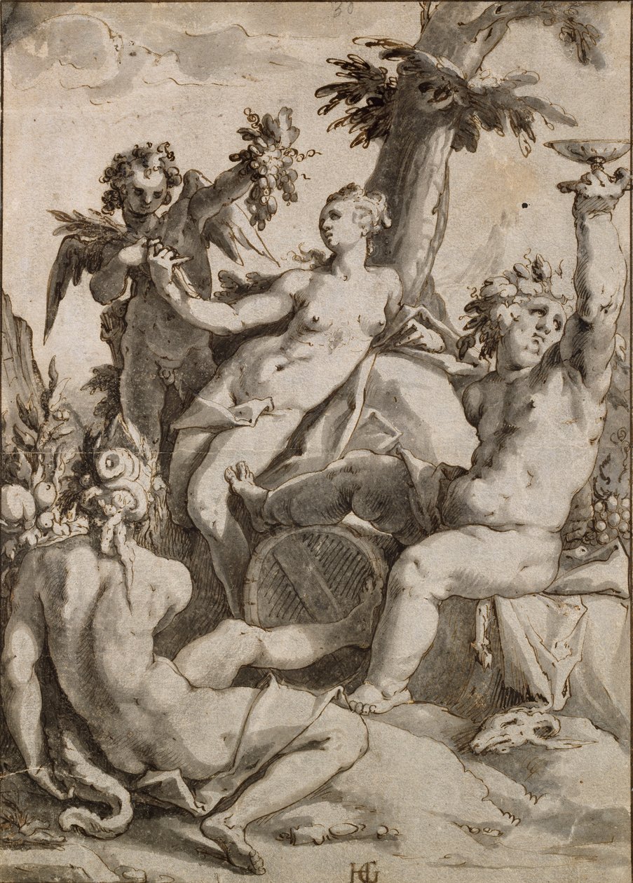 Ceres, Venus y Baco, siglo XVI-XVII de Unbekannt