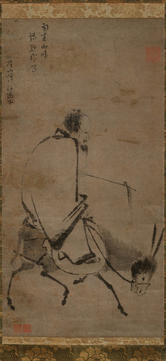 Maestro Chan montando una mula, antes de 1249 de Unbekannt