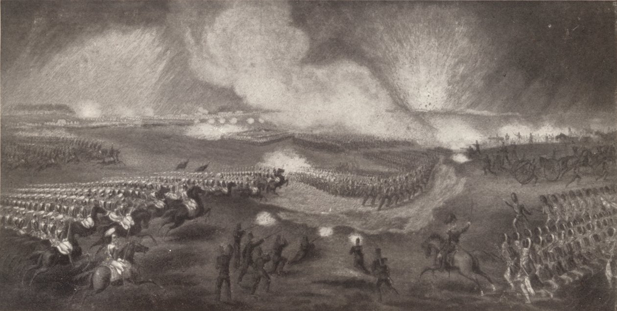 Carga de las tropas británicas en el camino a Windlesham, 24 de abril de 1854, 1854 1909 de Unbekannt