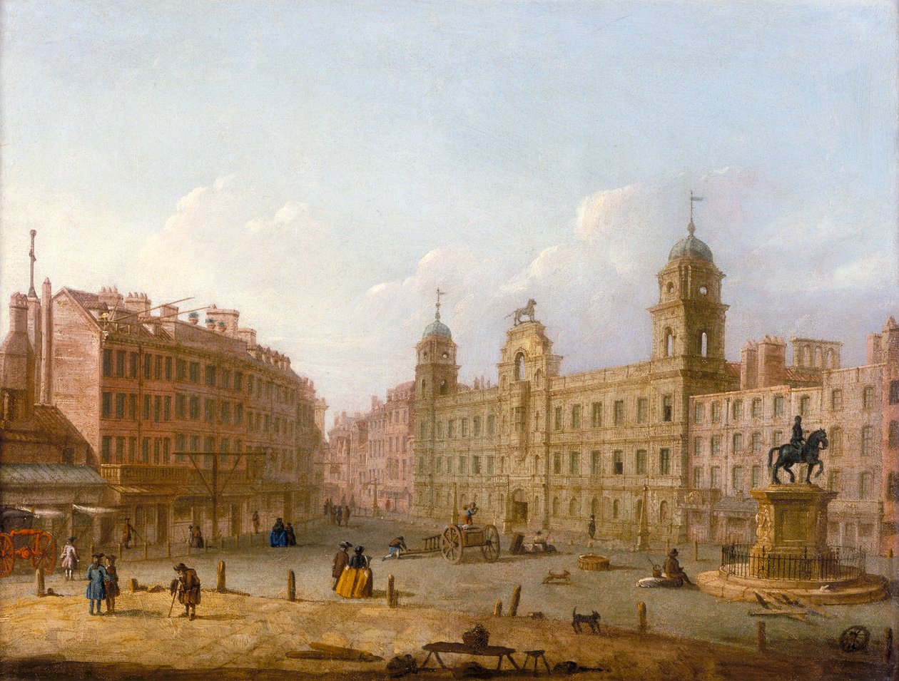 Charing Cross y Northumberland House, finales del siglo XVIII de Unbekannt
