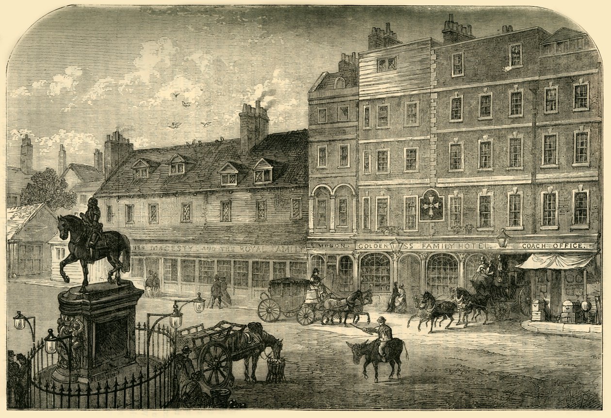 Charing Cross desde Northumberland House en 1750, 1881 de Unbekannt