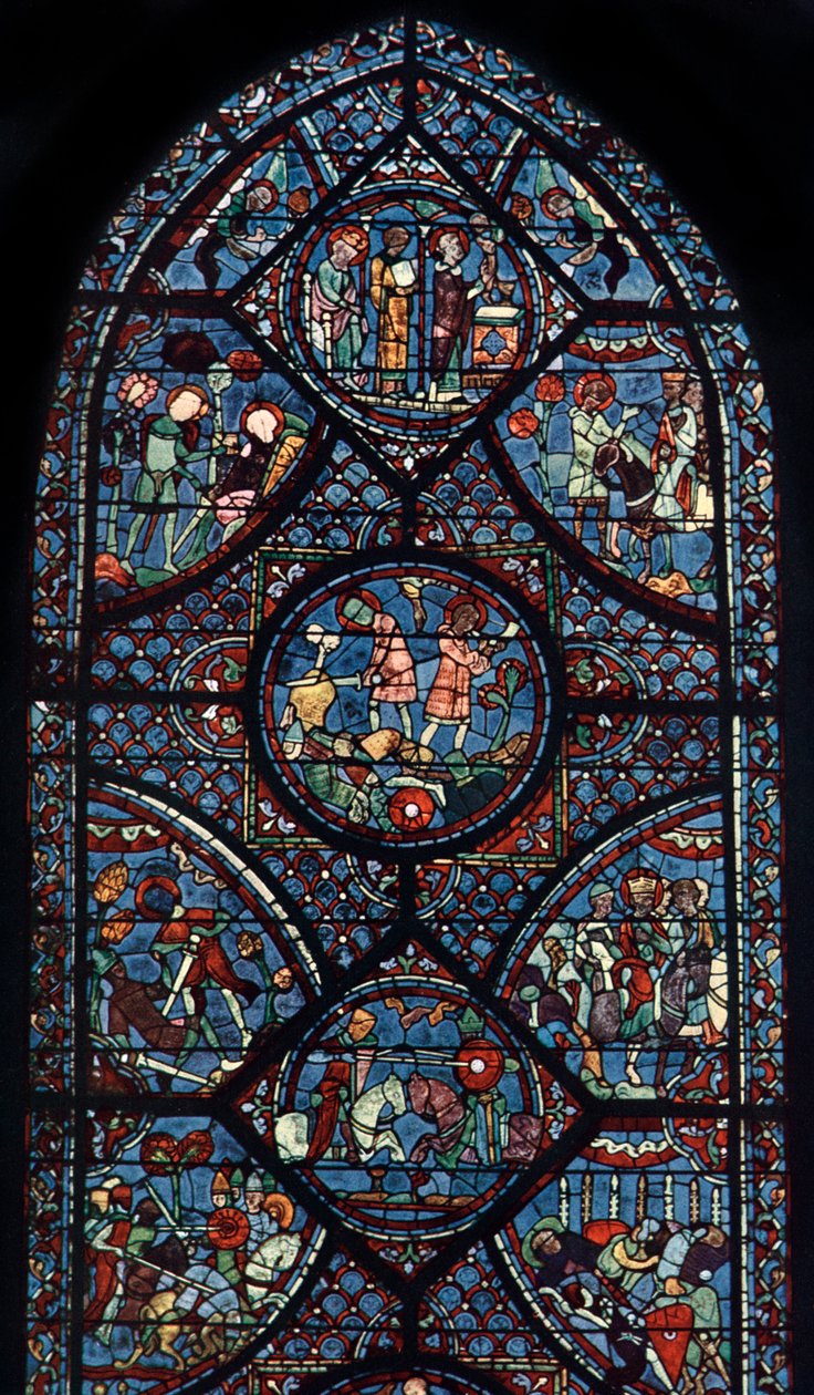 Ventana de Carlomagno, Catedral de Chartres, Francia, c. 1225 de Unbekannt
