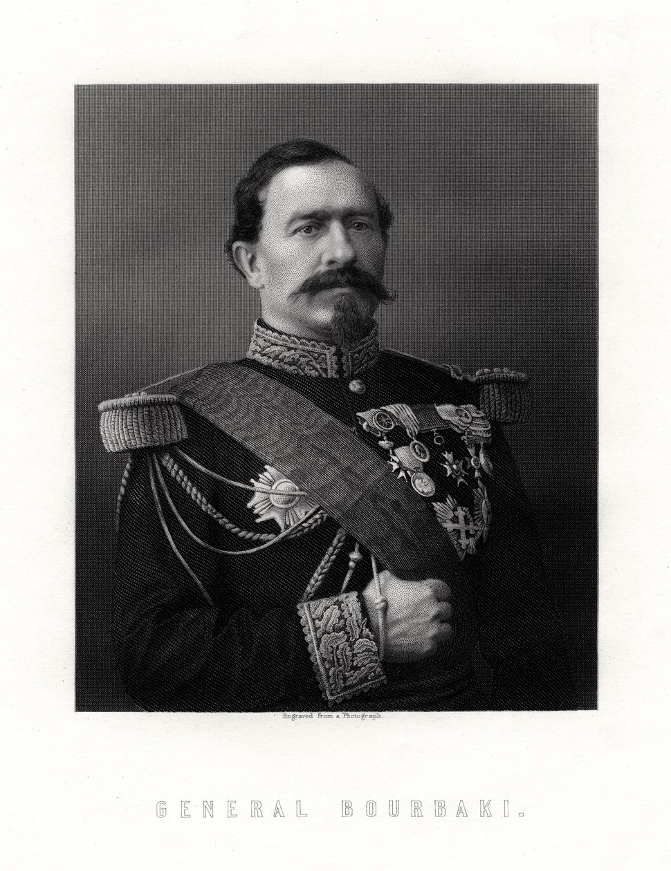 Charles Denis Sauter Bourbaki, general francés, siglo XIX de Unbekannt