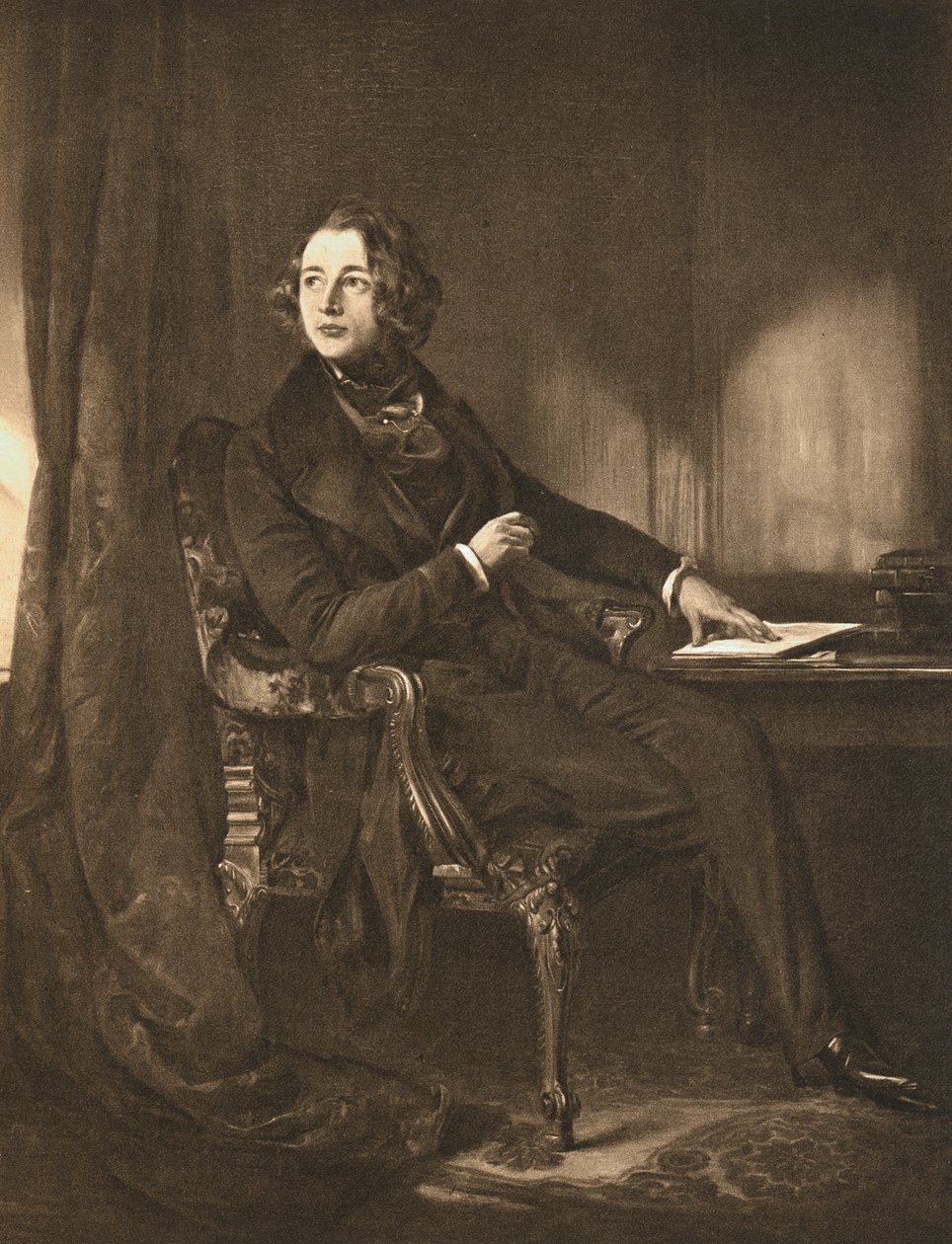 Charles Dickens, novelista y periodista inglés, c1836 de Unbekannt