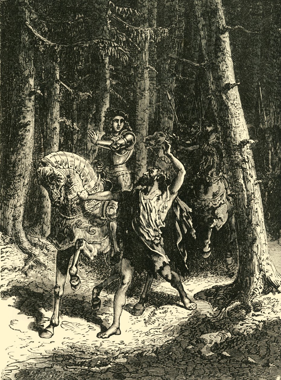 Carlos VI en el bosque de Le Mans, 1392, 1890 de Unbekannt