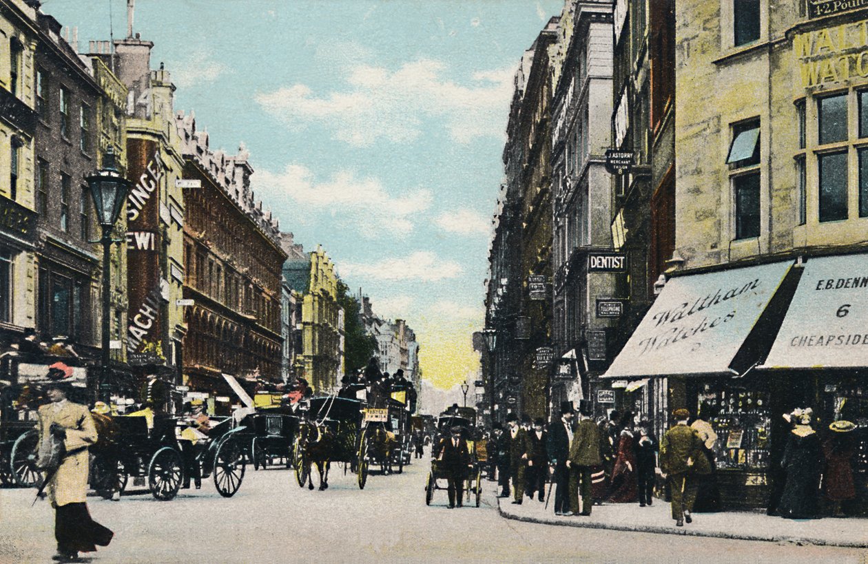Cheapside. Fin de St. Pauls. Londres, 1906 de Unbekannt