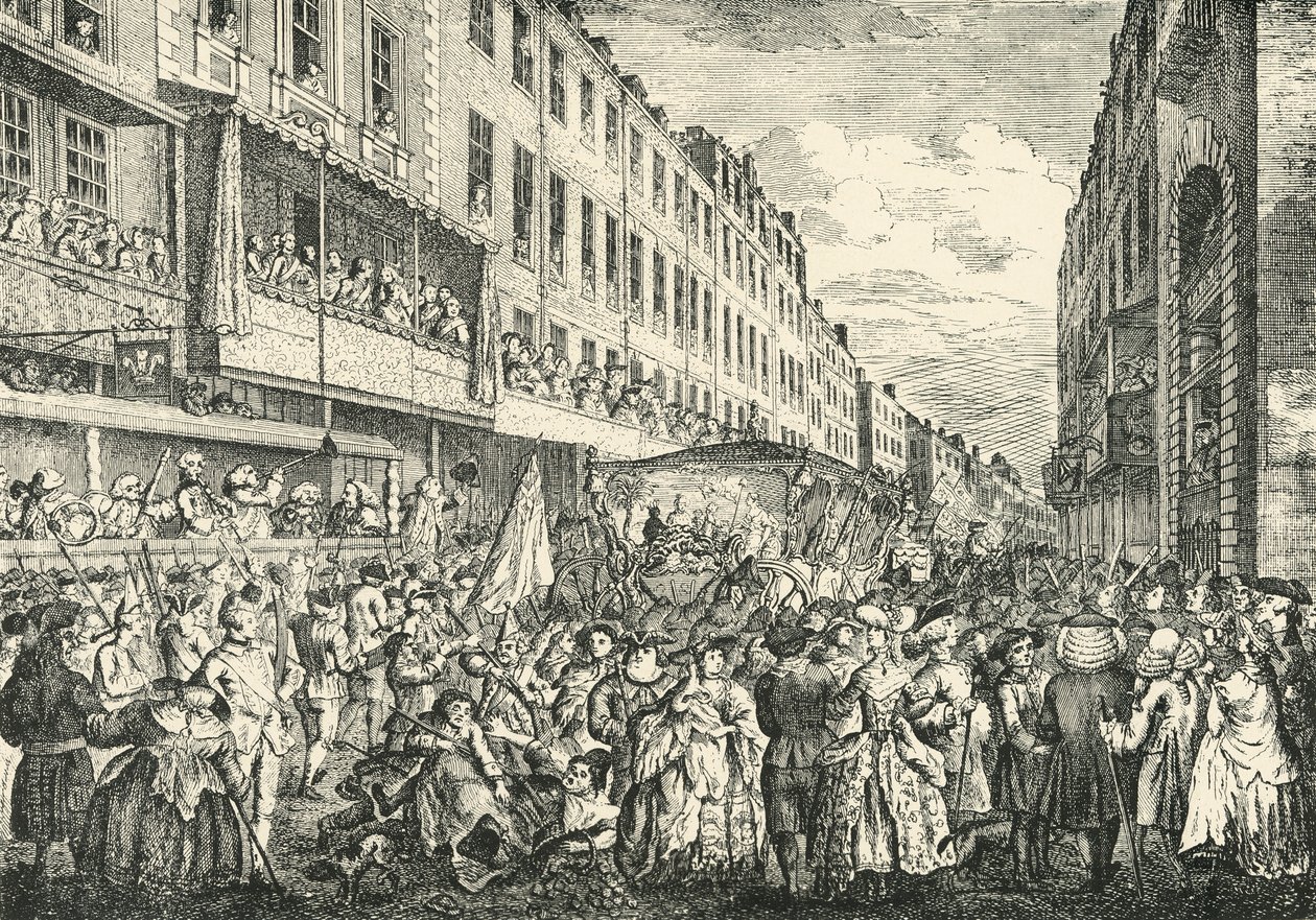 Cheapside en el Día del Alcalde, 1761, 1925 de Unbekannt