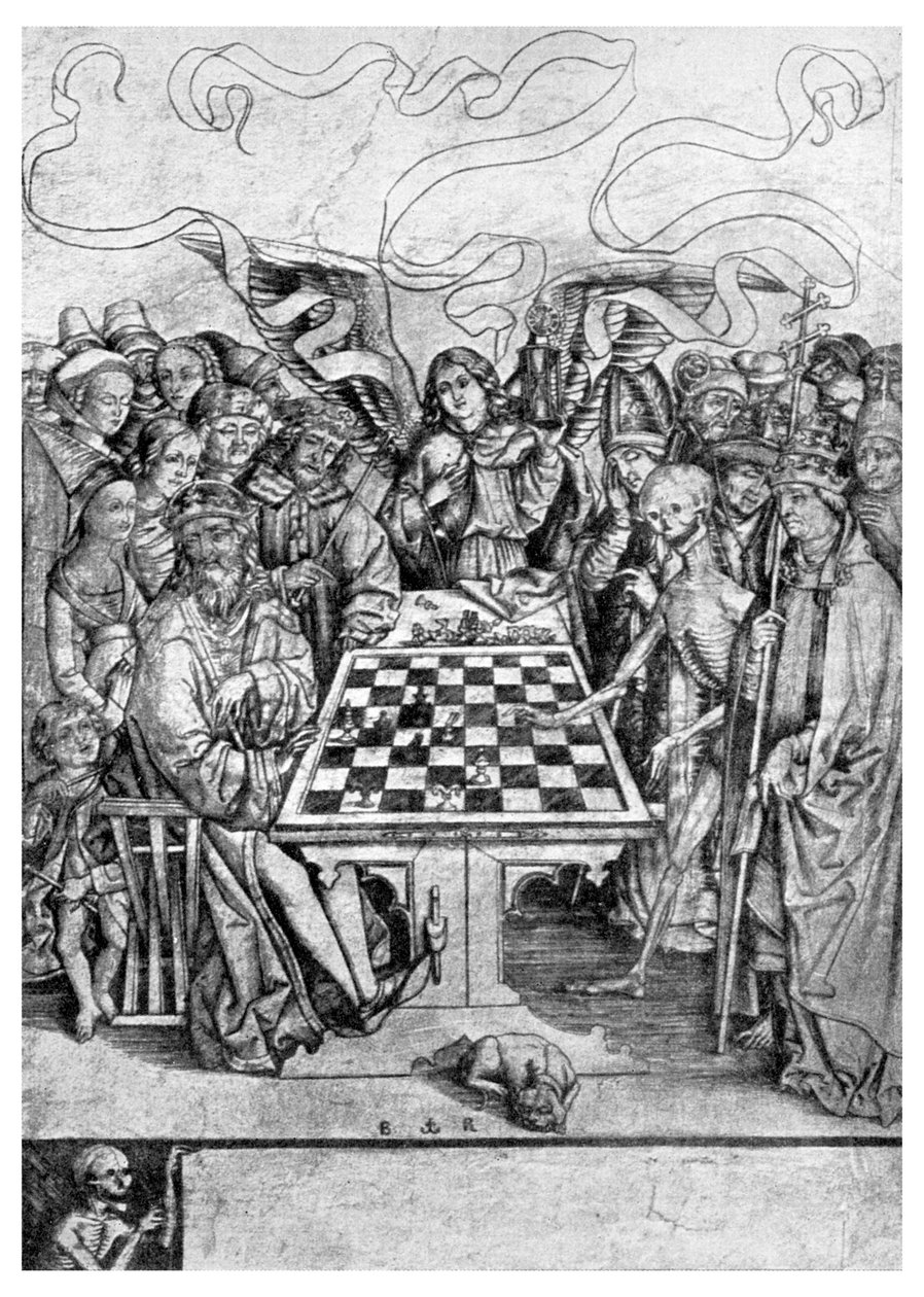 Ajedrez: La Muerte dando jaque mate a un rey, c1400 de Unbekannt