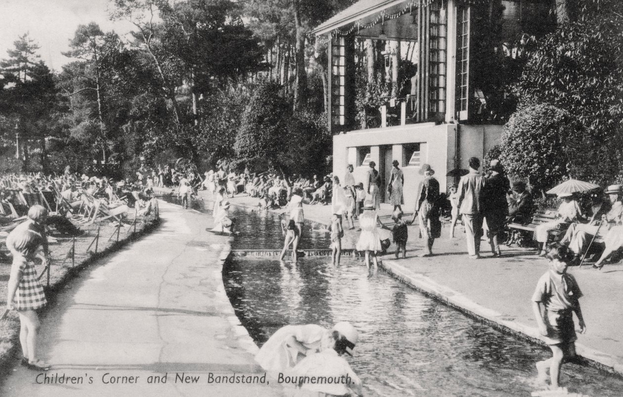 Rincón infantil y nuevo quiosco de música, Bournemouth, Dorset, c1920s de Unbekannt