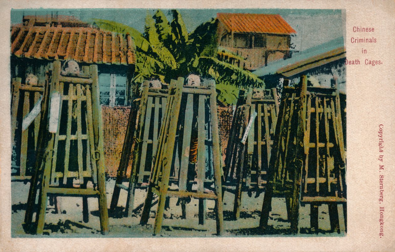 Criminales Chinos en Jaulas de Muerte, c1900 de Unbekannt