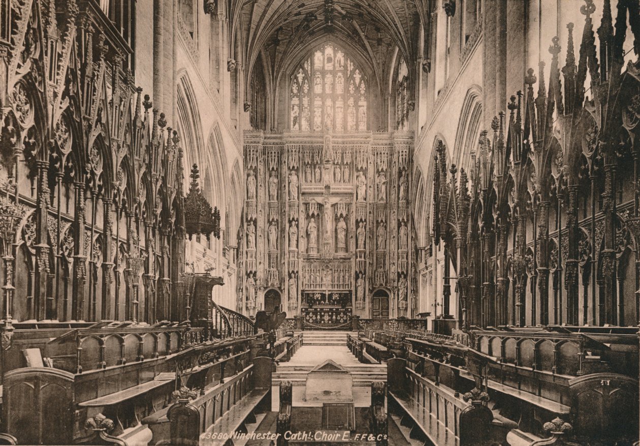 Coro de la Catedral de Winchester, Hampshire, principios del siglo XX de Unbekannt