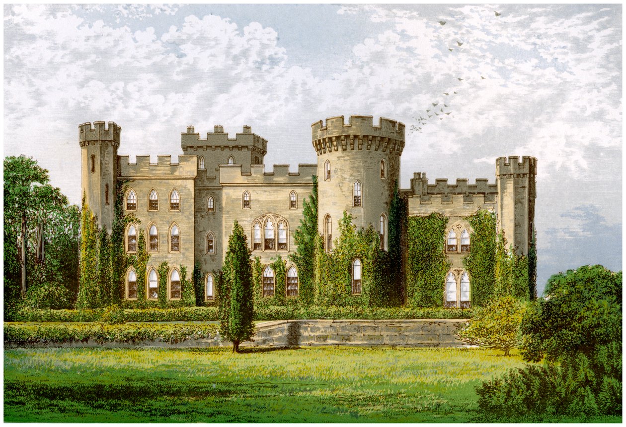 Castillo de Cholmondeley, Cheshire, hogar del Marqués de Cholmondeley, c1880 de Unbekannt