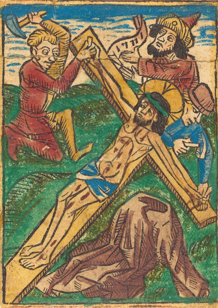 Cristo clavado en la cruz, c. 1490 de Unbekannt