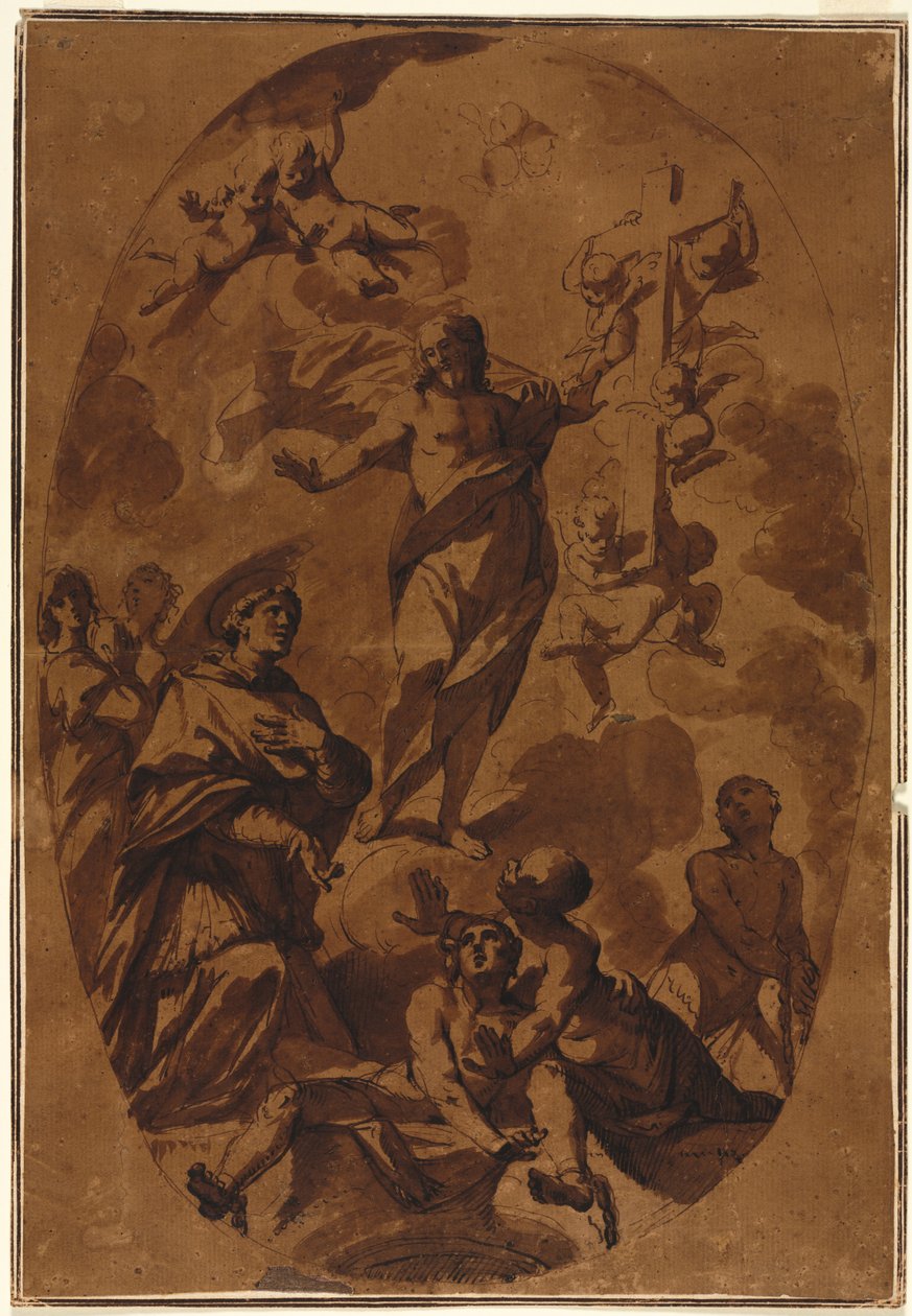 Cristo Triunfante Apareciendo a un Santo Intercesor, 1600s de Unbekannt