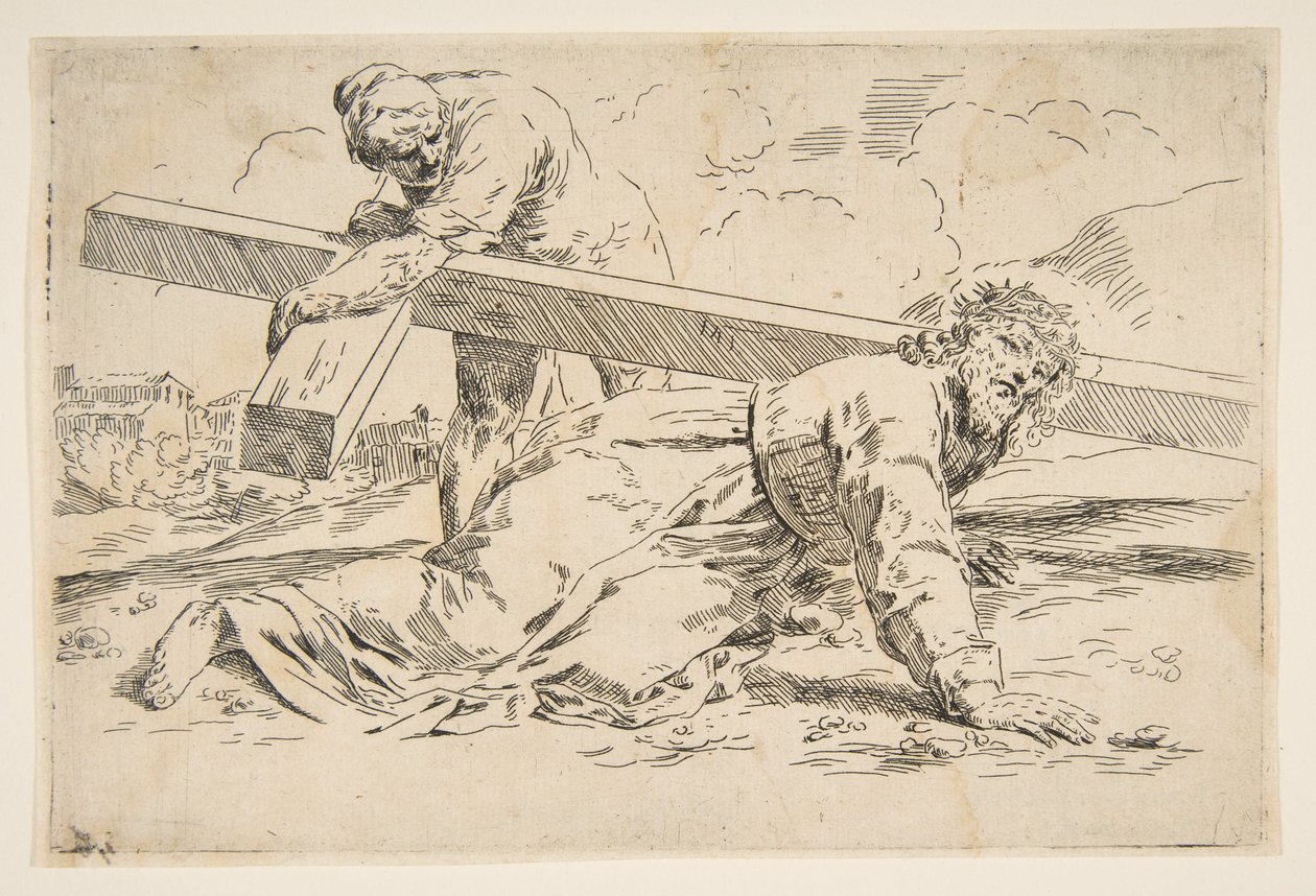 Cristo llevando la cruz en su espalda, copia después de Cantarini, ca. 1637-1639 o después de Unbekannt
