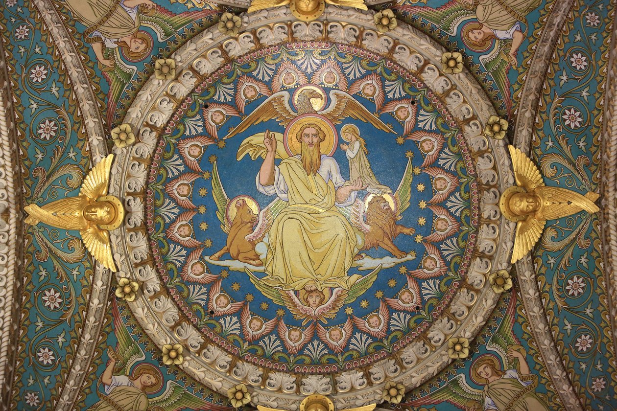 Cristo en Majestad y Tetramorfo. Basílica de Notre-Dame de Fourvière. Lyon de Unbekannt