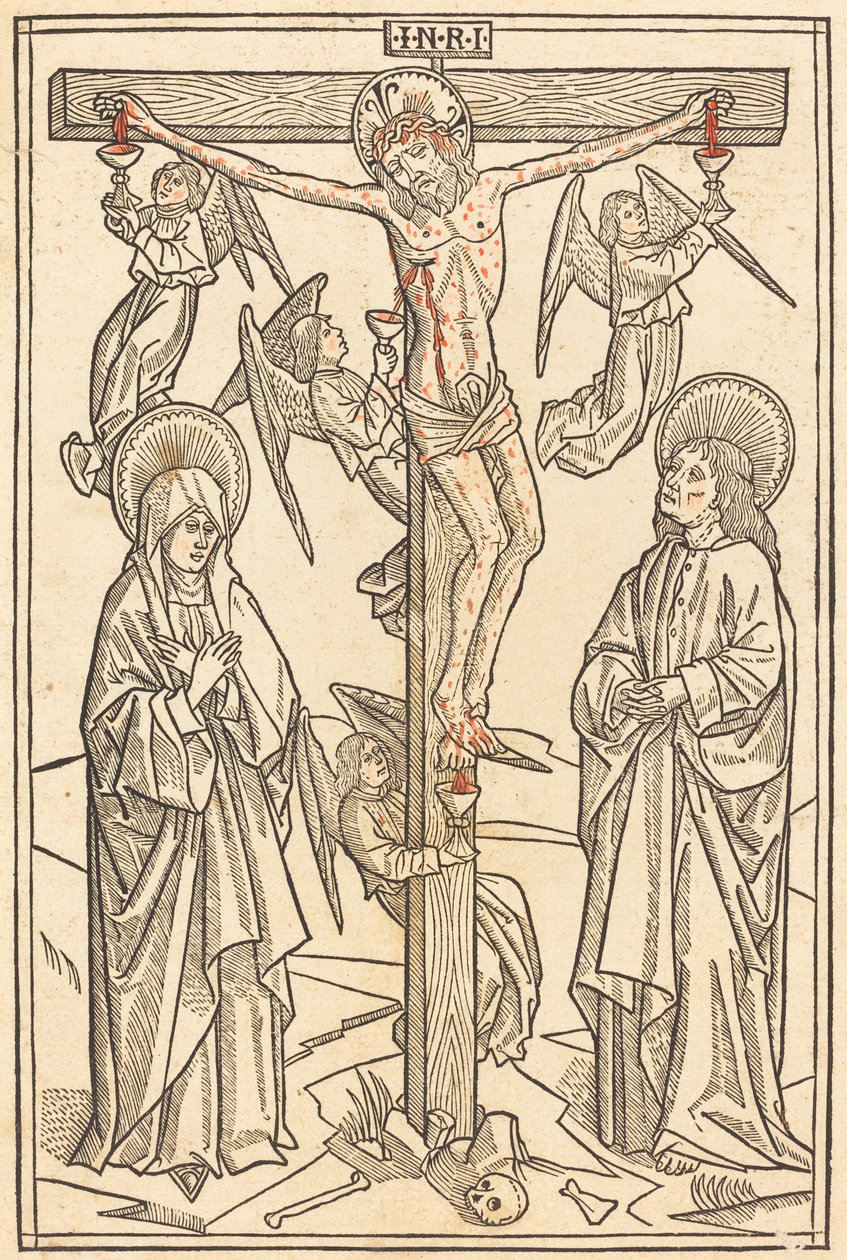 Cristo en la Cruz con Ángeles, 1481 de Unbekannt