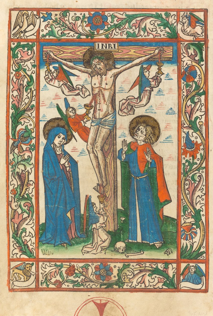 Cristo en la Cruz con Ángeles, 1483 de Unbekannt