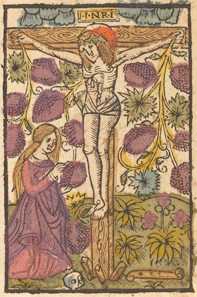 Cristo en la cruz con una vid, c. 1490-1500 de Unbekannt
