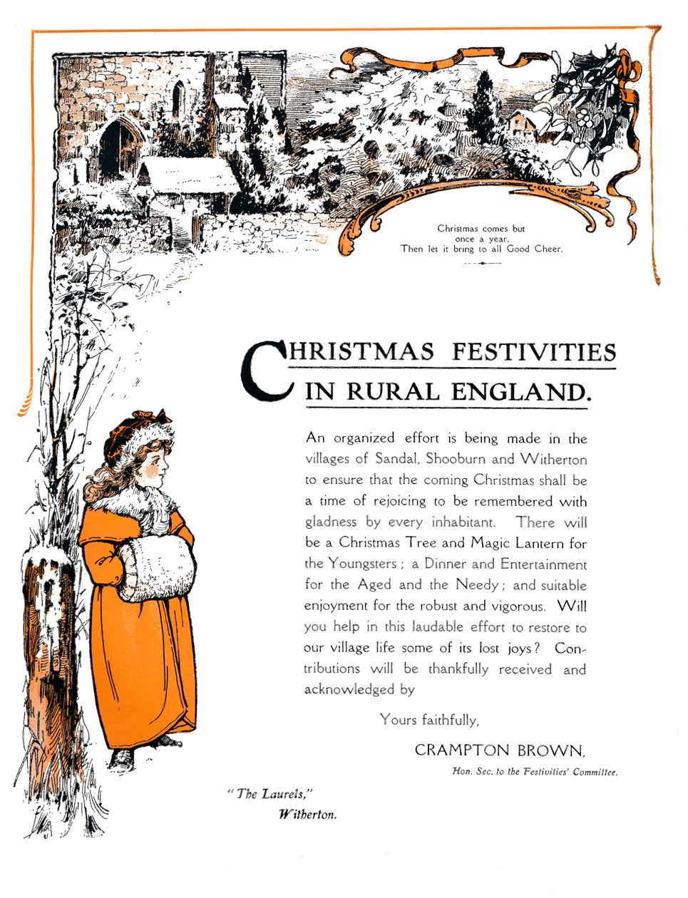 Festividades navideñas en la Inglaterra rural, 1909 de Unbekannt