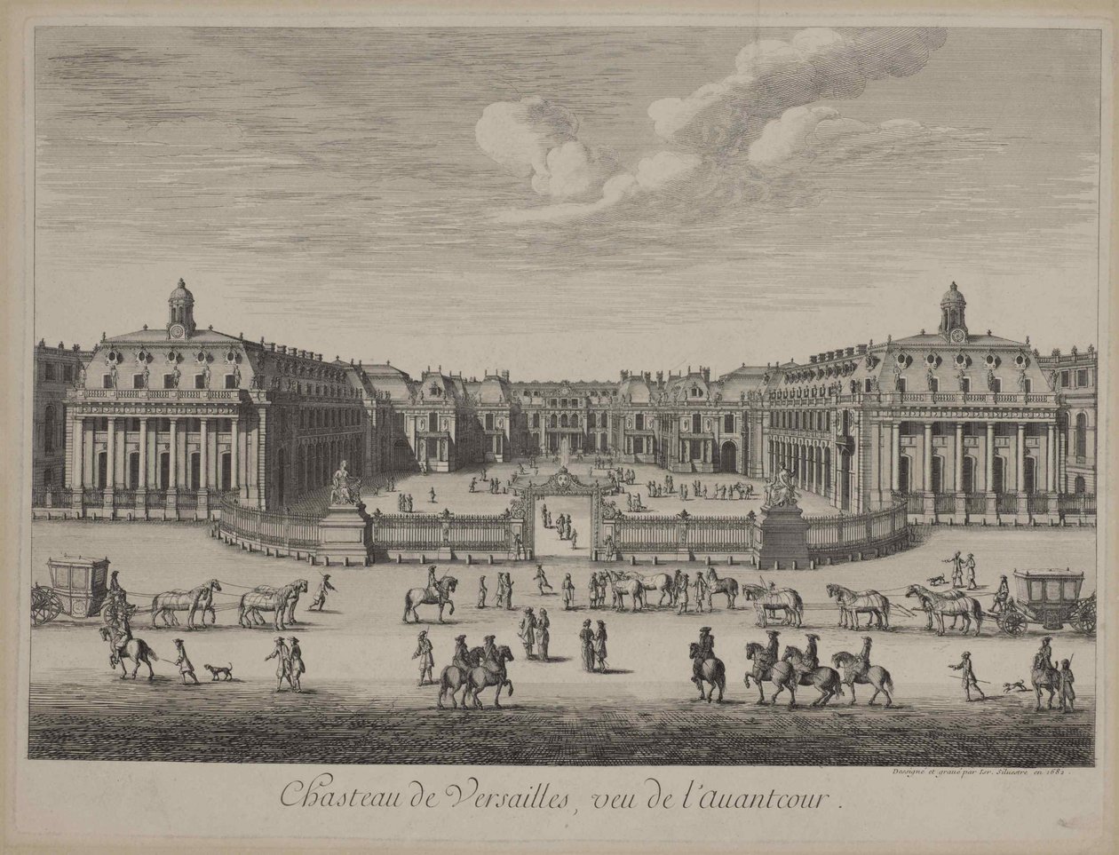 Castillo de Versalles en 1682, 1682 de Unbekannt