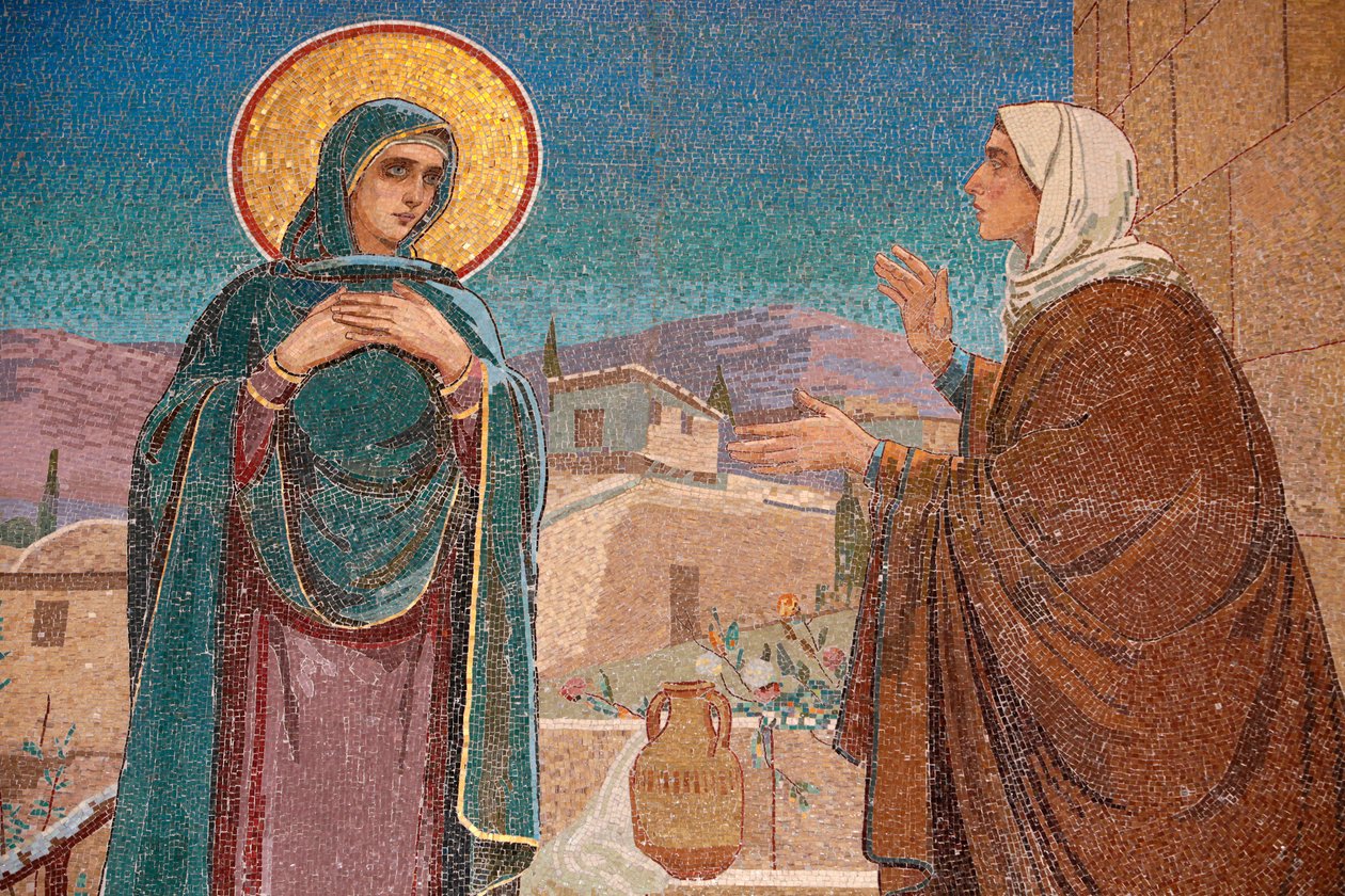 Iglesia del Salvador sobre la Sangre Derramada o Iglesia de la Resurrección; La Visitación: María visita a su pariente Isabel; San Petersburgo, Rusia de Unbekannt