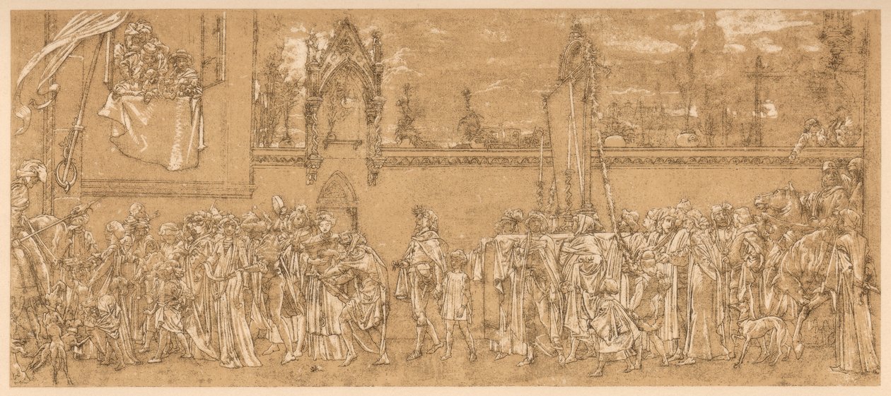 La Madonna celebrada de Cimabue es llevada en procesión..., 1853-1855 c1880-1882 de Unbekannt