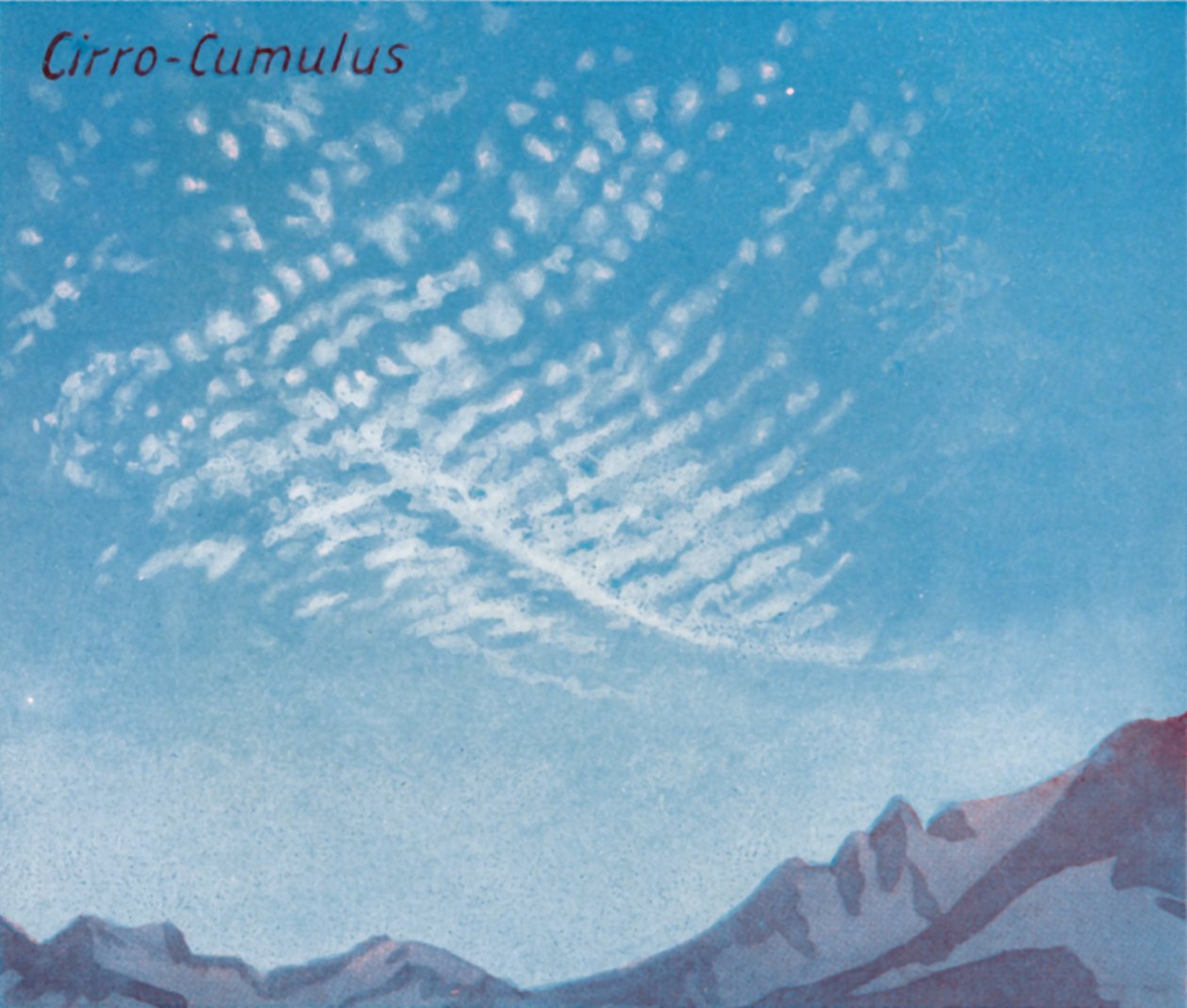 Cirro-Cúmulos - Una docena de las principales formas de nubes en el cielo, 1935 de Unbekannt
