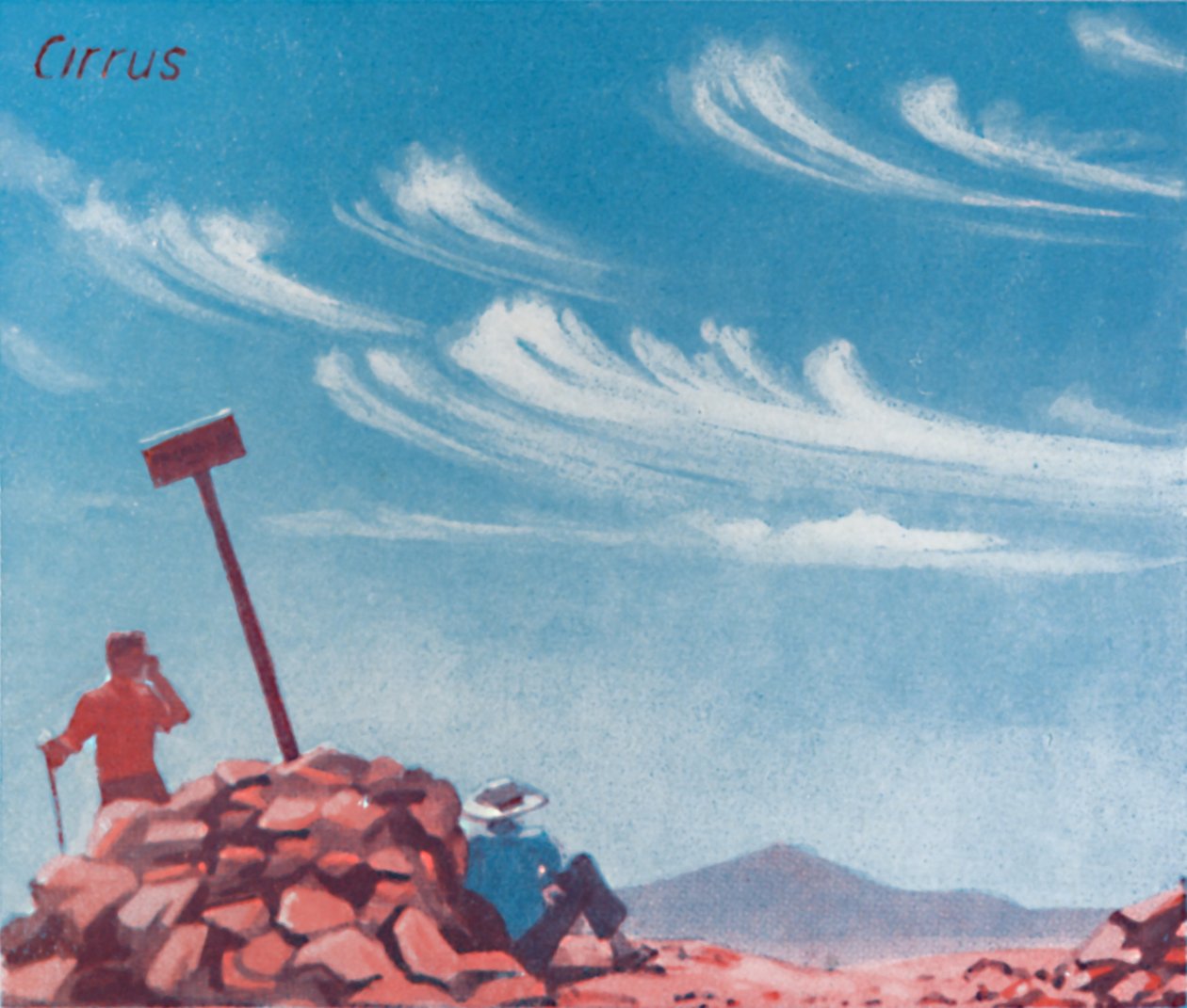 Cirrus - Una docena de las principales formas de nubes en el cielo, 1935 de Unbekannt