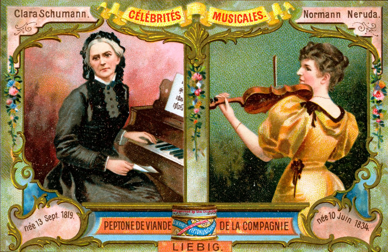 Clara Schumann y Wilma Norman-Neruda, c1900 de Unbekannt