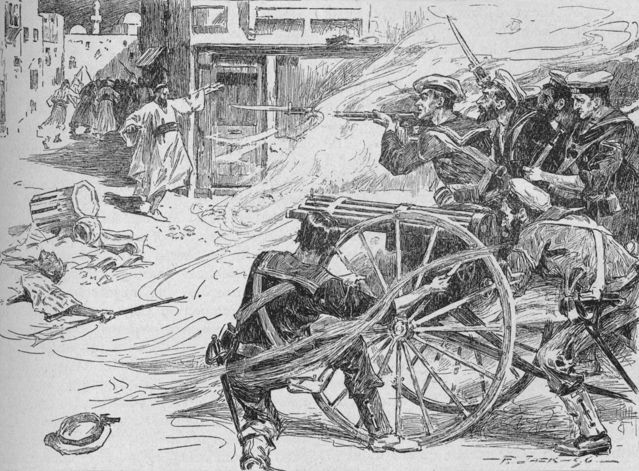 Limpiando las calles de Alejandría, c1896 de Unbekannt