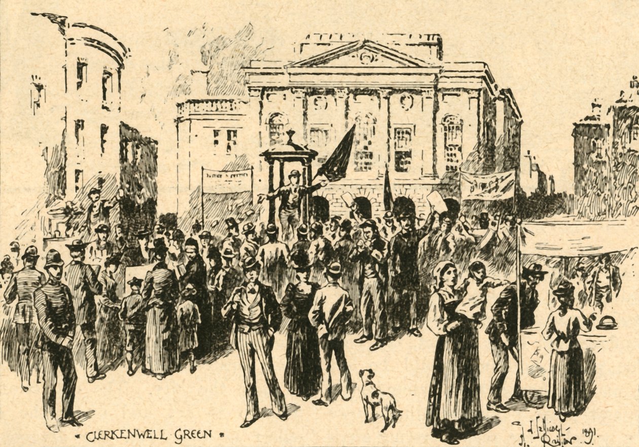 Clerkenwell Green, Londres, c. 1890 de Unbekannt