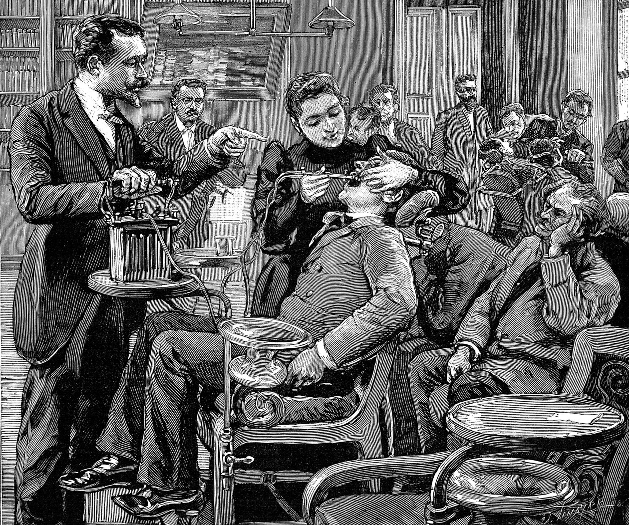 Clínica en la Escuela de Odontología, París, 1892 de Unbekannt