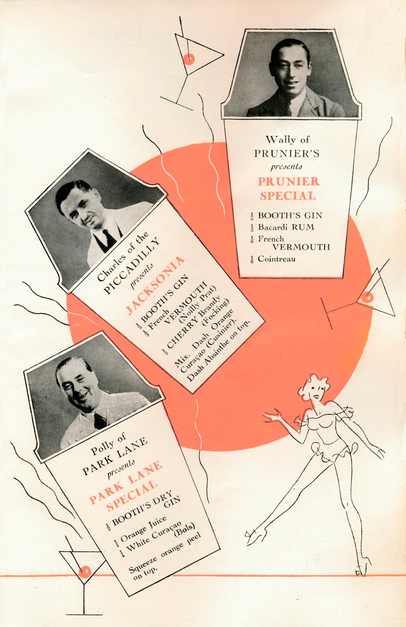 Recetas de cócteles, c. 1935 de Unbekannt