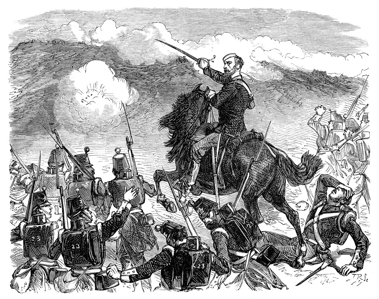 La brigada de Codrington en la Batalla del Alma, Guerra de Crimea, 1850s de Unbekannt