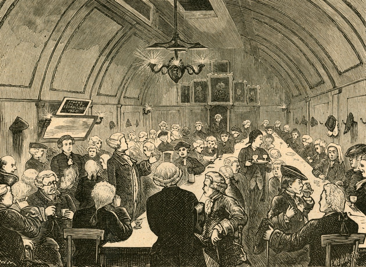 Cogers Hall, de una impresión antigua, 1897 de Unbekannt