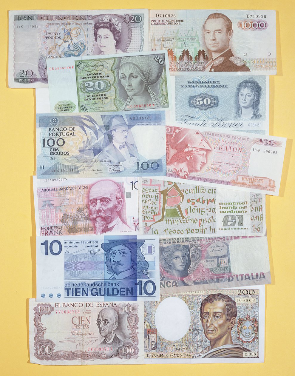Colección de billetes europeos de finales del siglo XX de Unbekannt