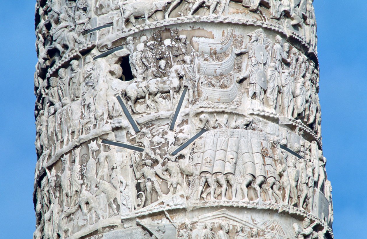Columna de Marco Aurelio, detalle, Piazza Colonna, Roma de Unbekannt