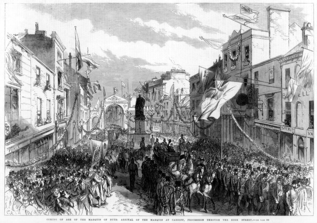 Mayoría de edad del Marqués de Bute, Cardiff, Gales, 1868 de Unbekannt