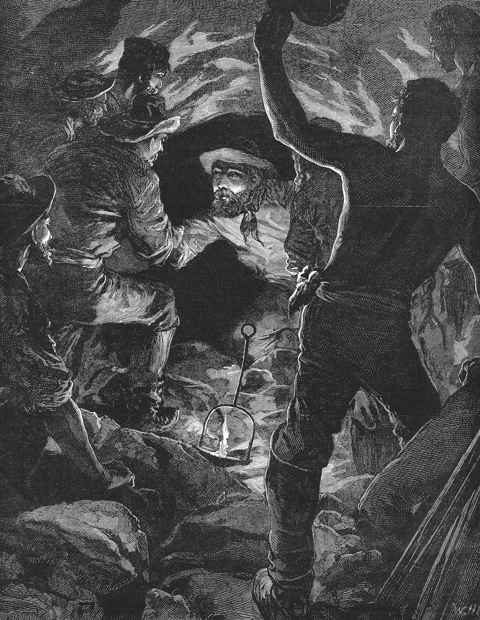 Finalización del túnel de San Gotardo bajo los Alpes, 1880 de Unbekannt
