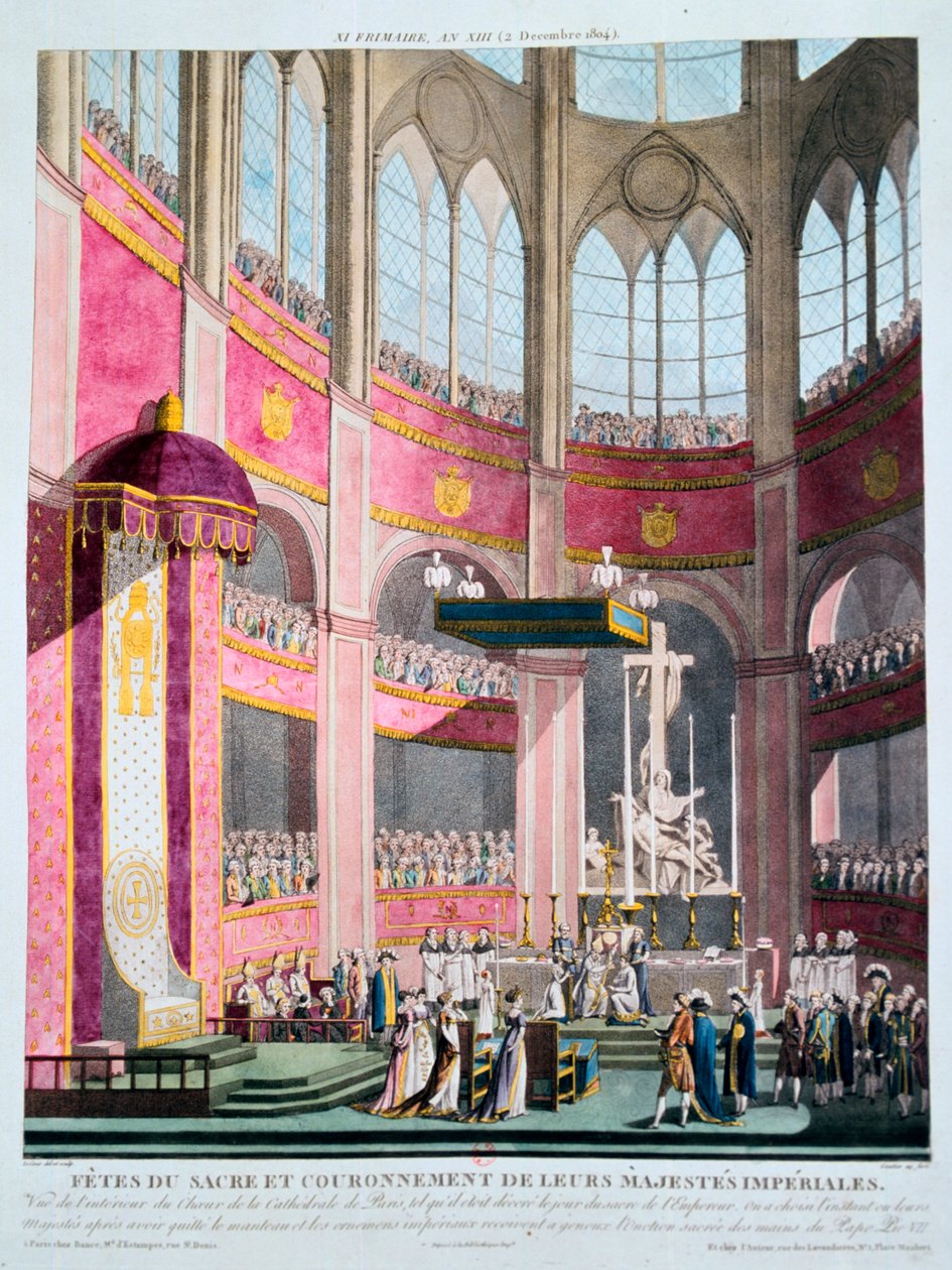 Consagración de Napoleón y coronación de Josefina por el Papa Pío VII, 2 de diciembre de 1804 de Unbekannt