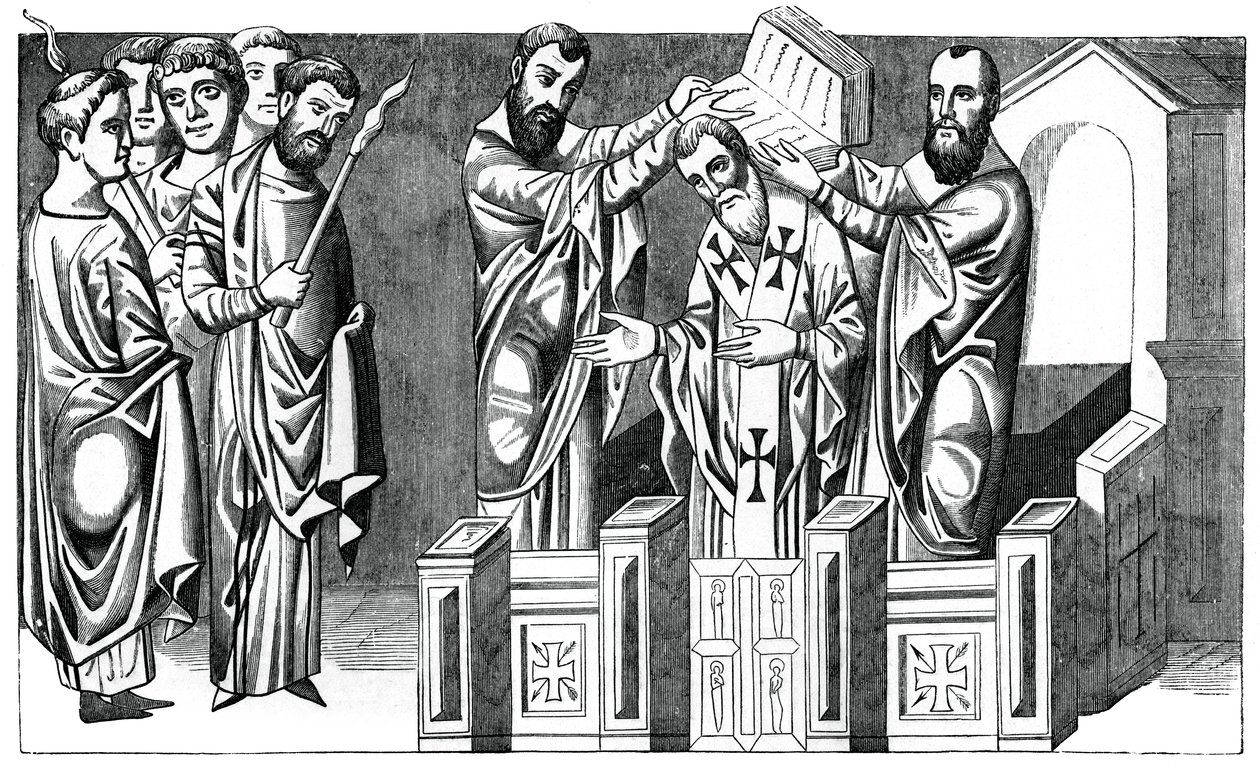 Consagración de un obispo, siglo IX, 1870 de Unbekannt