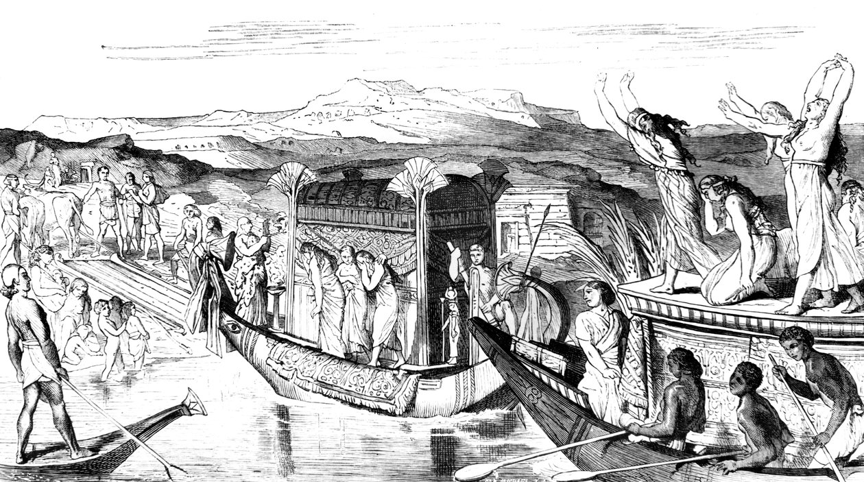 Convoy regresando con una necrópolis, Egipto, 1881 de Unbekannt